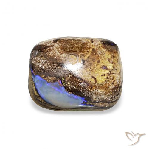 3.16ct Multicolore Opale Boulder, Coussin, Opaque