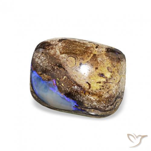 Opale Boulder Multicolore naturelle Coussin, 3.16 ct, Opaque