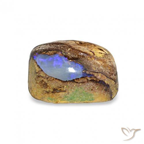 Opale Boulder Multicolore naturelle Coussin, 3.16 ct, Opaque