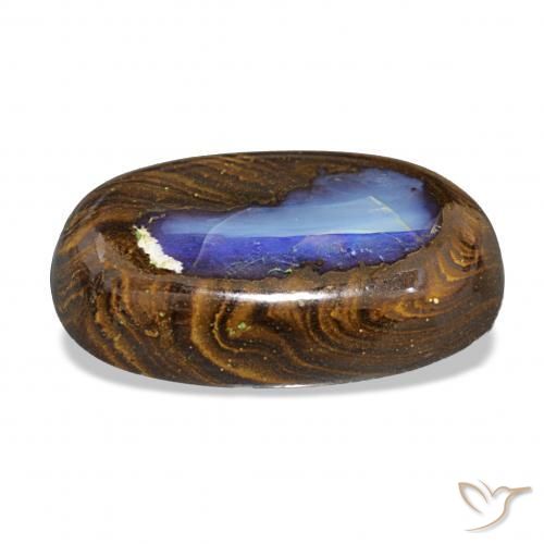 Opale Boulder Multicolore naturelle Coupe ovale, 15.36 ct, Opaque