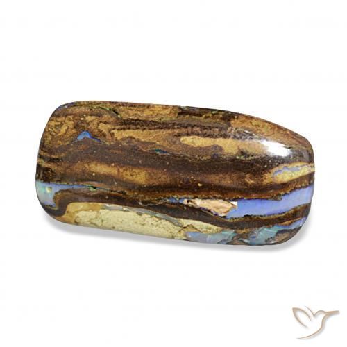 Opale Boulder Multicolore naturelle Coussin, 4.57 ct, Opaque