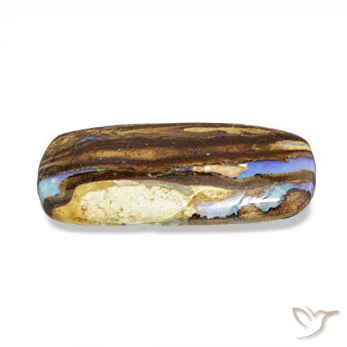 Opale Boulder Multicolore naturelle Coussin, 4.57 ct, Opaque