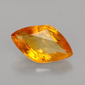 Calcite orange naturelle forme fantaisie, 3,55 ct, VVS-VS
