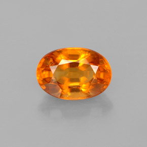 calcite Orange naturelle Coupe ovale, 2.02 ct, VS