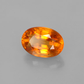 calcite Orange naturelle Coupe ovale, 2.02 ct, VS