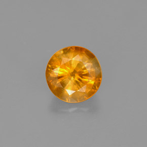 calcite Orange naturelle Coupe roude, 1.27 ct, VS