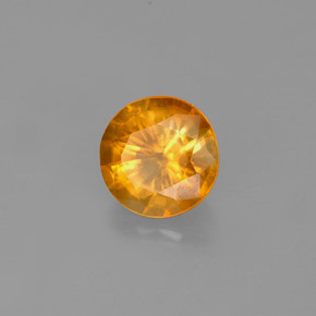 calcite Orange naturelle Coupe roude, 1.27 ct, VS