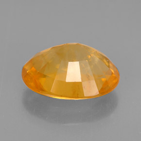 Calcite orange naturelle coupe ovale, 3,73 ct, VS-SI