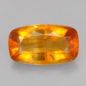 calcite Jaune orange naturelle Coupe coussin, 4.95 ct, VS