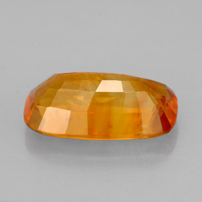calcite Jaune orange naturelle Coupe coussin, 4.95 ct, VS