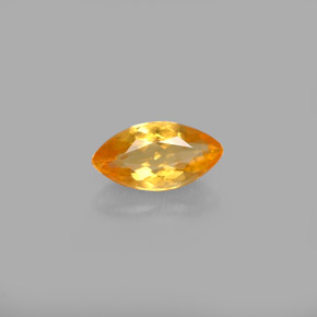 Calcite orange naturelle marquise, 0,60 ct, VVS-VS