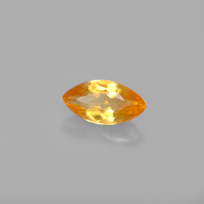 Calcite orange naturelle marquise, 0,60 ct, VVS-VS