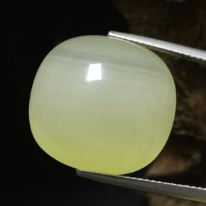 Calcite vert naturelle coupe coussin, 34,18 ct, translucide
