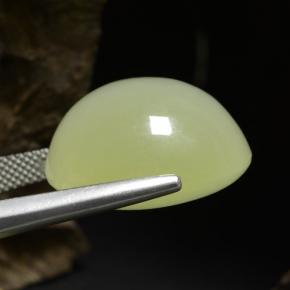 Calcite vert naturelle coupe coussin, 34,18 ct, translucide