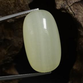calcite Vert grisâtre naturelle Coupe coussin, 42.56 ct, Translucide
