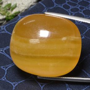 calcite Orange naturelle Coupe coussin, 119.60 ct, Translucide
