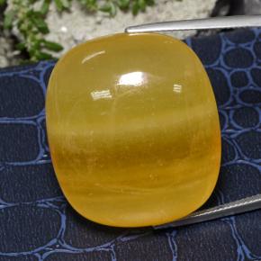 calcite Orange naturelle Coupe coussin, 100.93 ct, Translucide