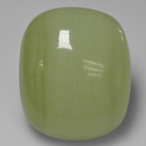 calcite Vert jaunâtre naturelle Coupe coussin, 92.84 ct, Translucide