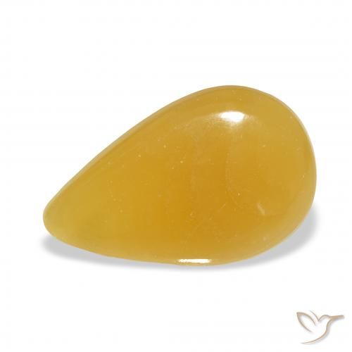 12.36ct Naturel Orange doré calcite, En forme de poire, Translucide, Photo A
