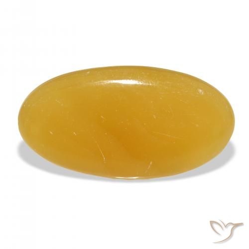 37.16ct Naturel Orange doré calcite, ovale, Translucide, Photo A