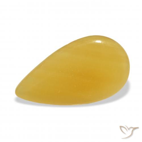 13.24ct Naturel Orange doré calcite, En forme de poire, Translucide, Photo A