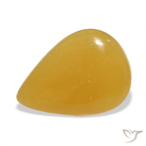 27.87ct Naturel Orange doré calcite, En forme de poire, Translucide, Photo A