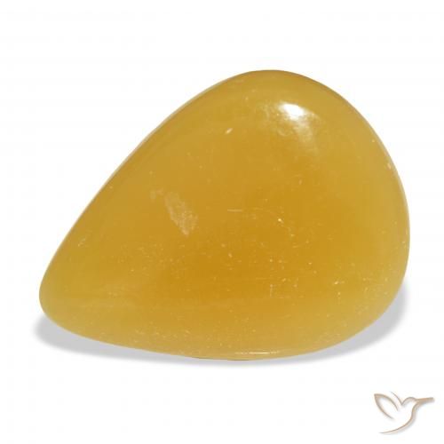 29.16ct Naturel Orange doré calcite, En forme de poire, Translucide, Photo A