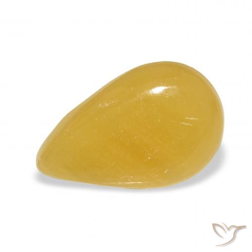7.28ct Naturel Orange doré calcite, En forme de poire, Translucide, Photo A