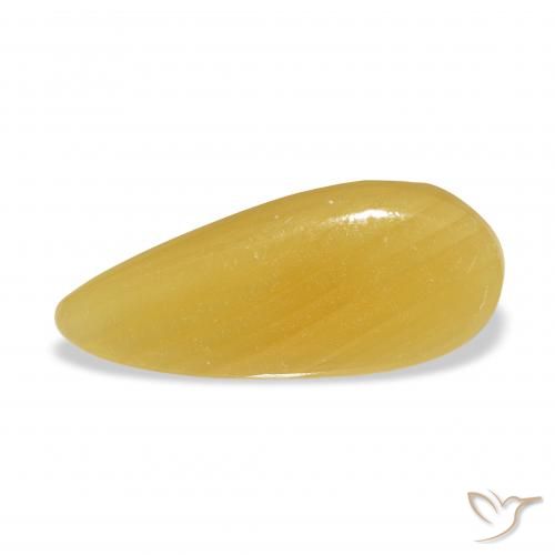 7.32ct Naturel Orange doré calcite, En forme de poire, Translucide, Photo A