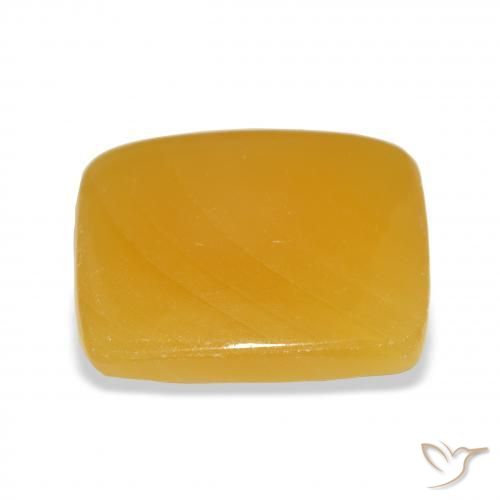 Calcite Orange doré naturelle Coussin, 25.55 ct, Translucide