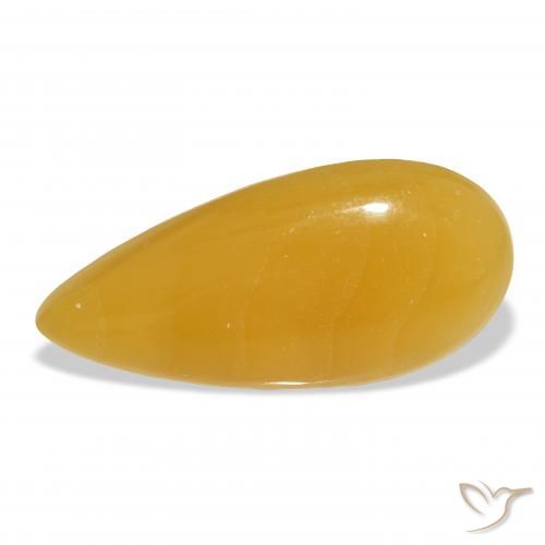 31.92ct Naturel Orange doré calcite, En forme de poire, Translucide, Photo A