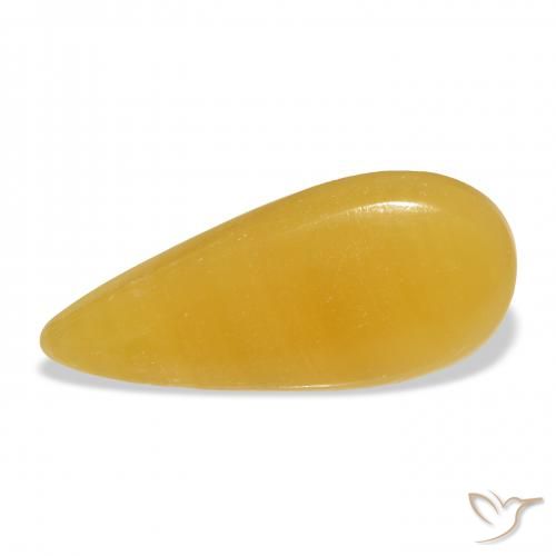 20.10ct Naturel Orange doré calcite, En forme de poire, Translucide, Photo A