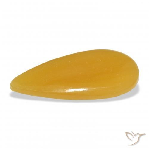 calcite Orange doré naturelle En forme de poire, 25.95 ct, Translucide