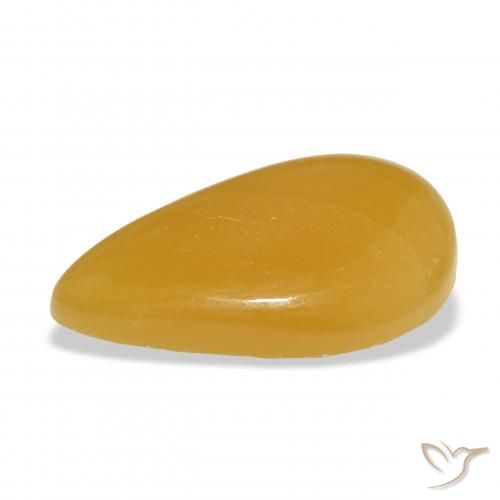 calcite Orange doré naturelle En forme de poire, 23.92 ct, Translucide