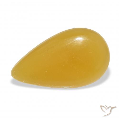 calcite Orange doré naturelle En forme de poire, 15.89 ct, Translucide