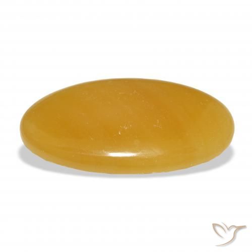 calcite Orange doré naturelle ovale, 40.31 ct, Translucide