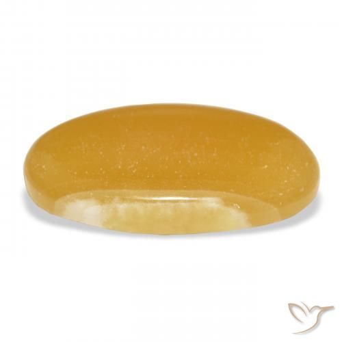 Calcite Orange doré naturelle ovale, 29.14 ct, Translucide
