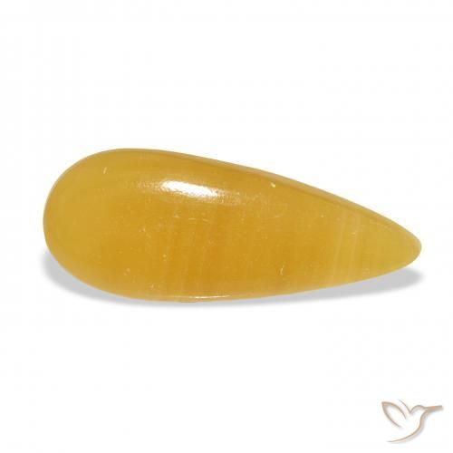 calcite Orange doré naturelle En forme de poire, 19.07 ct, Opaque