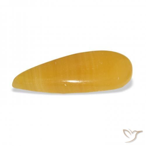 calcite Orange doré naturelle En forme de poire, 19.07 ct, Opaque