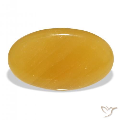 46.33ct Naturel Orange doré calcite, ovale, Translucide