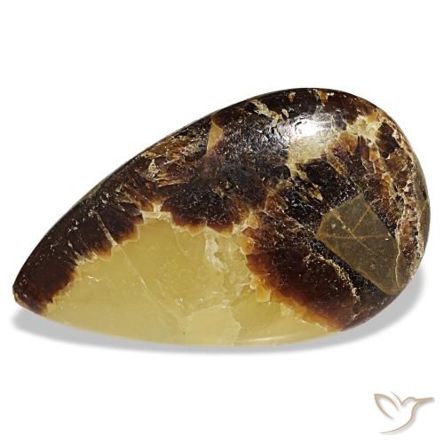 Calcite multicolore naturelle en forme de poire, 48,78 ct, opaque
