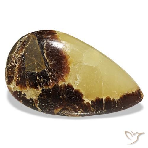 Calcite multicolore naturelle en forme de poire, 48,78 ct, opaque