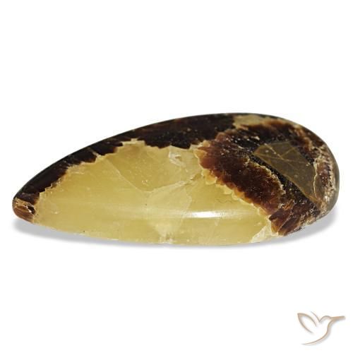 Calcite multicolore naturelle en forme de poire, 48,78 ct, opaque