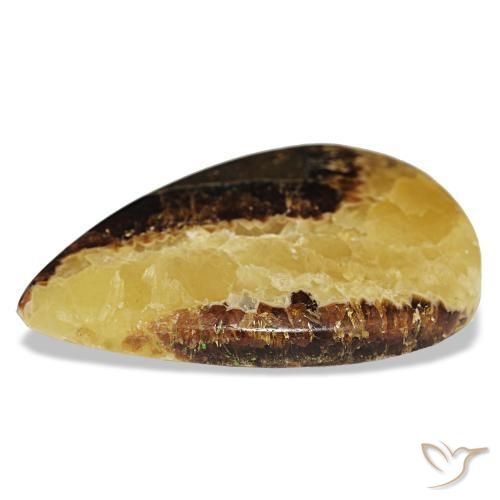 Calcite multicolore naturelle en forme de poire, 49,78 ct, opaque