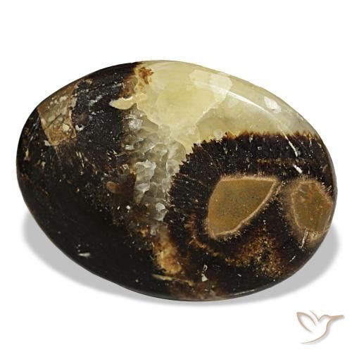 Calcite multicolore naturelle coupe ovale, 103,06 ct, opaque