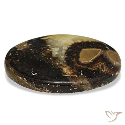 Calcite multicolore naturelle coupe ovale, 103,06 ct, opaque