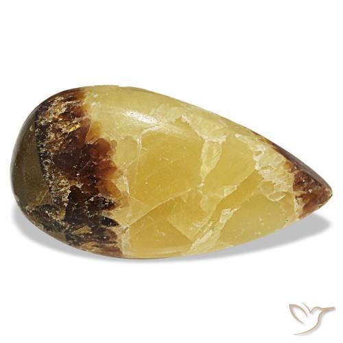Calcite multicolore naturelle en forme de poire, 24,69 ct, opaque