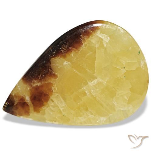 Calcite multicolore de 67,90 ct, en forme de poire, opaque