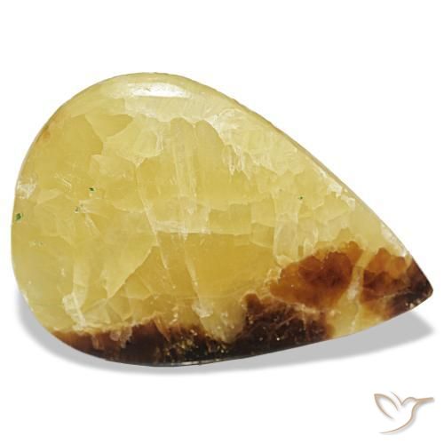 Calcite multicolore naturelle en forme de poire, 67,90 ct, opaque