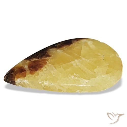 Calcite multicolore naturelle en forme de poire, 67,90 ct, opaque